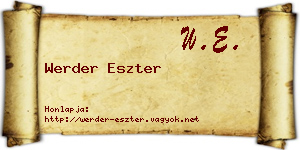 Werder Eszter névjegykártya